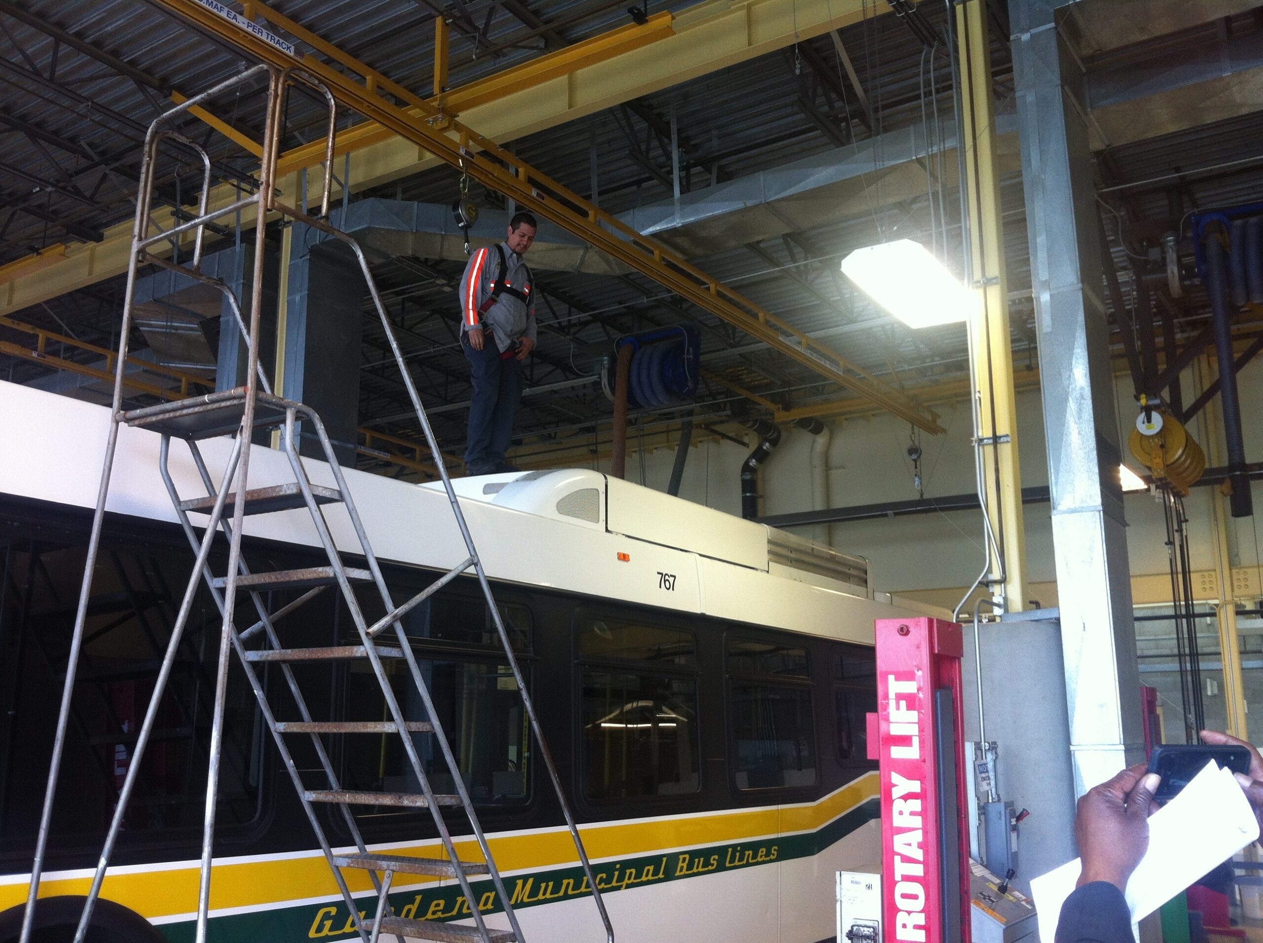 Fall Protection for Bus Maintenance Technicians