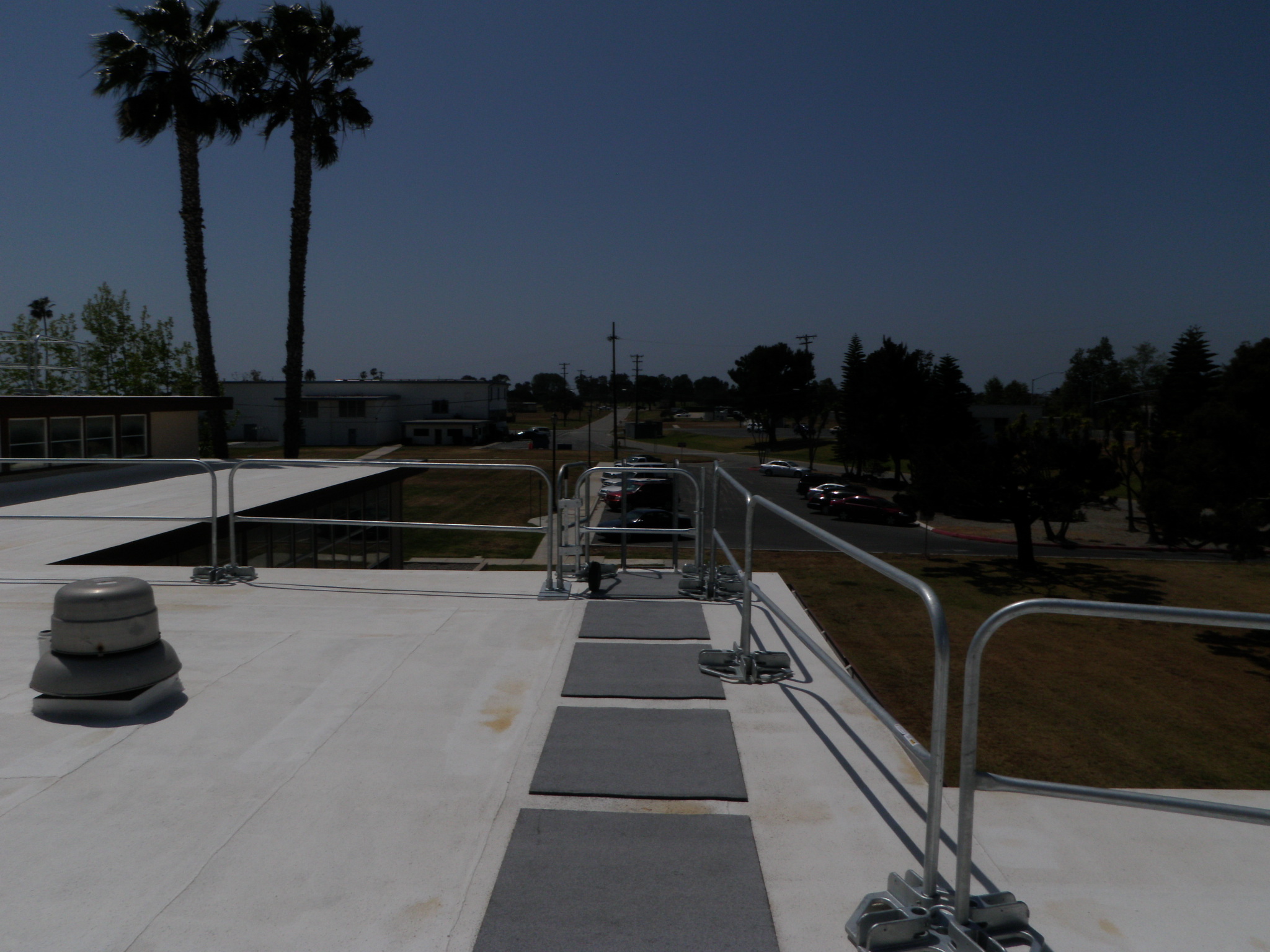 roof guardrail near walkway